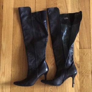 Stuart Weitzman Black Leather Boots Size 8